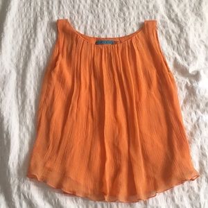 Alice & Olivia Orange Silk top size XS/2